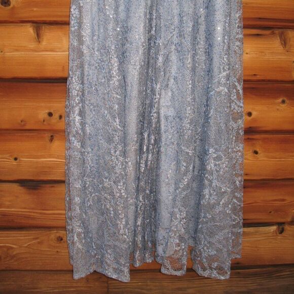 MAC DUGGAL  79430 Womens Blue Embroidered Cap Sleeve A Line Gown - Picture 12 of 14